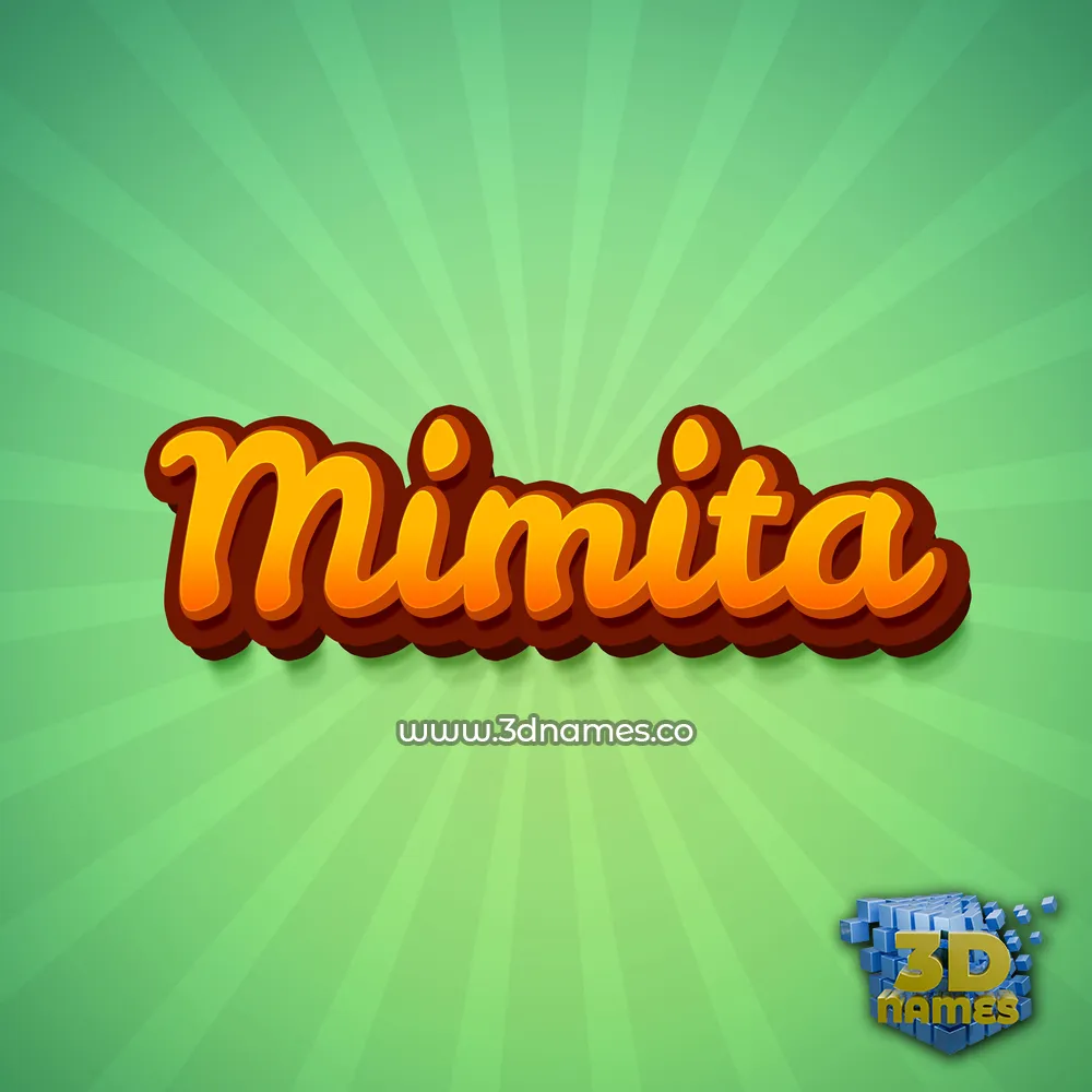 mimita in Green Rays style - 3D name wallpaper