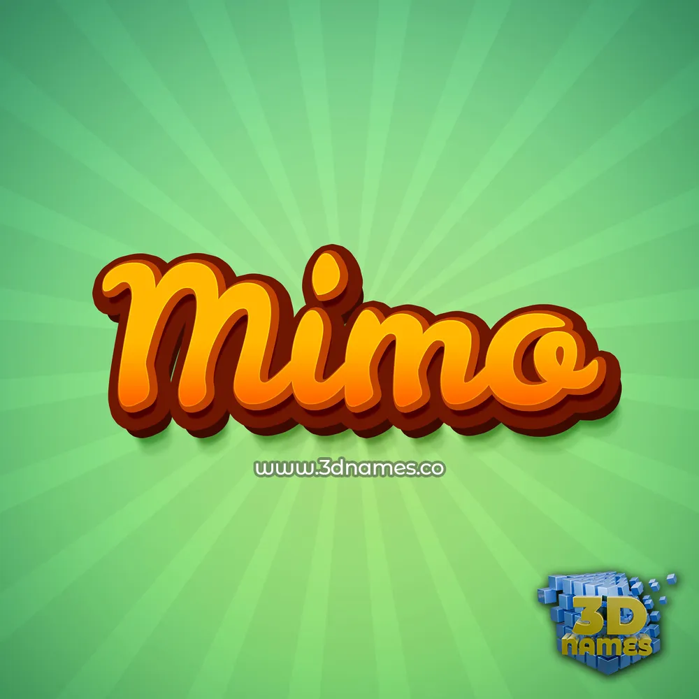 mimo in Green Rays style - 3D name wallpaper