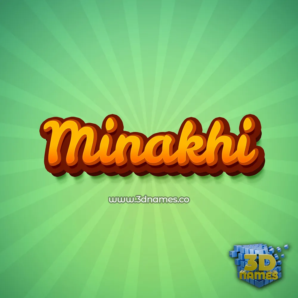 minakhi in Green Rays style - 3D name wallpaper