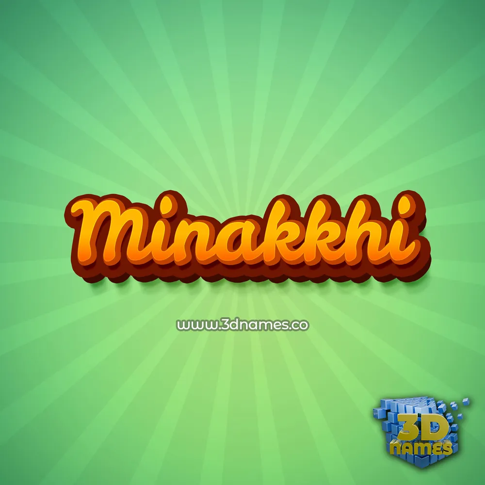 minakkhi in Green Rays style - 3D name wallpaper