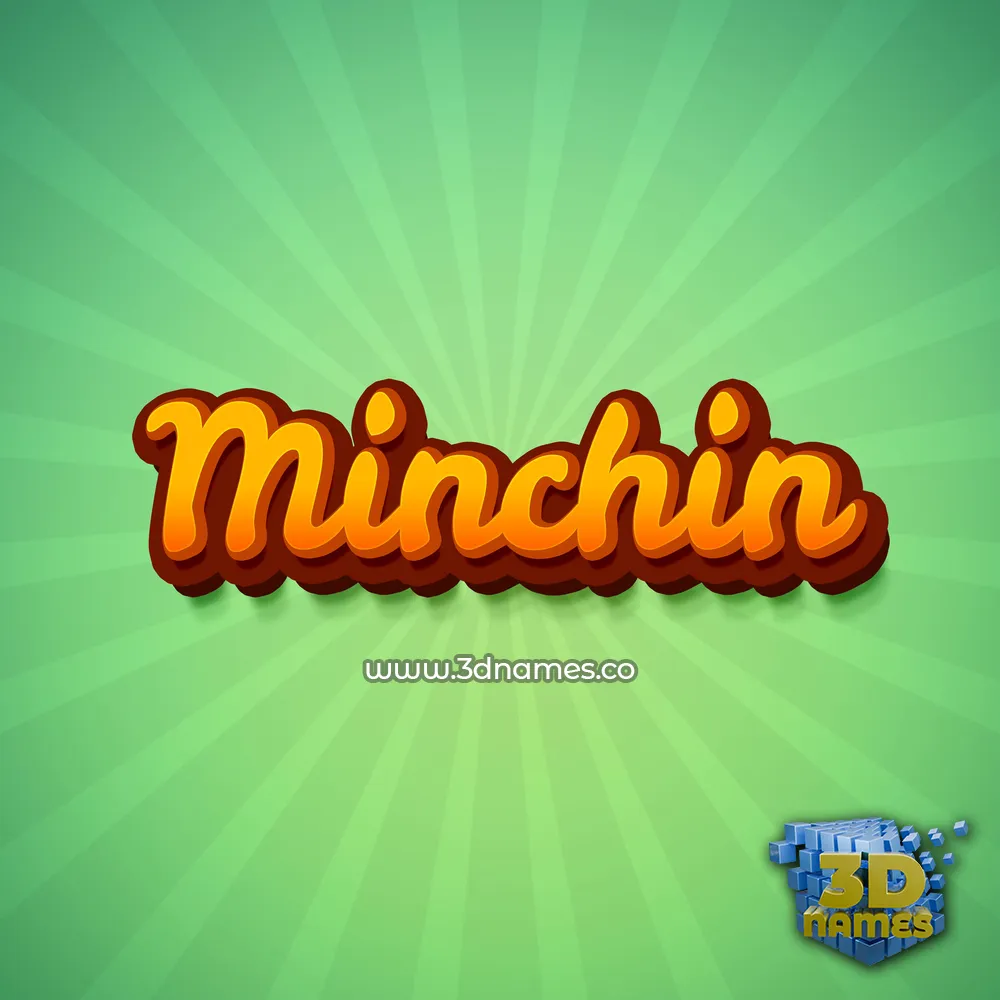 minchin in Green Rays style - 3D name wallpaper