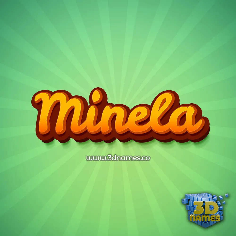minela in Green Rays style - 3D name wallpaper