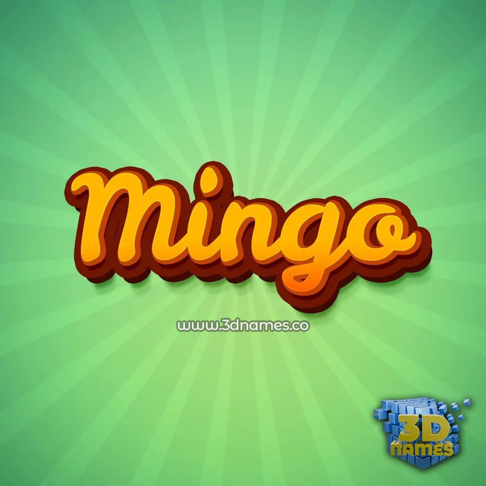 mingo in Green Rays style - 3D name wallpaper