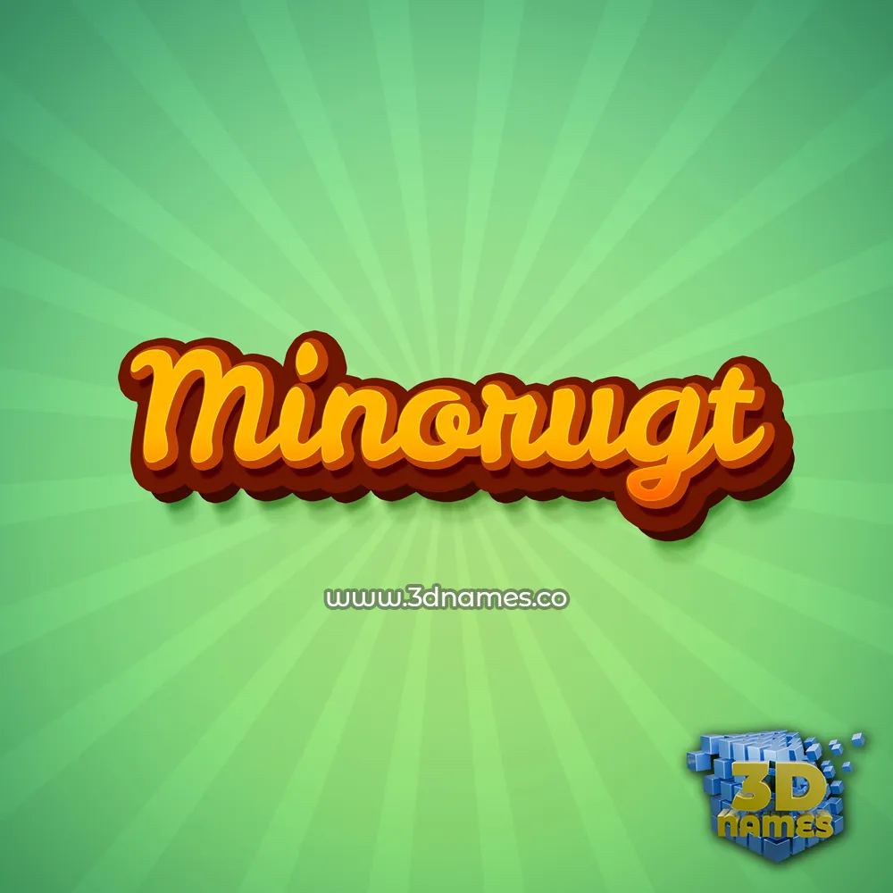 minorugt in Green Rays style - 3D name wallpaper