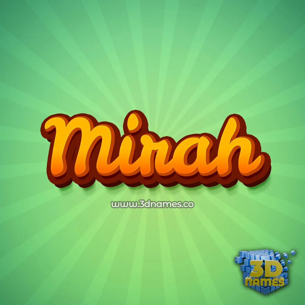 mirah in Green Rays style - 3D name wallpaper