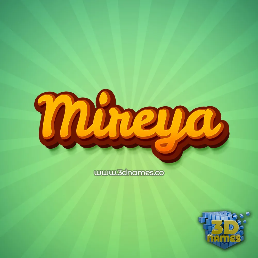 mireya in Green Rays style - 3D name wallpaper