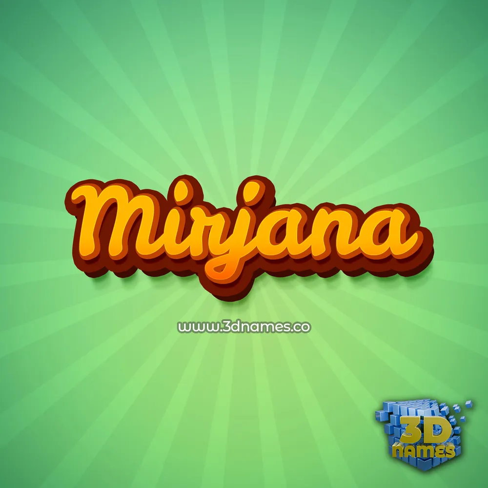 mirjana in Green Rays style - 3D name wallpaper