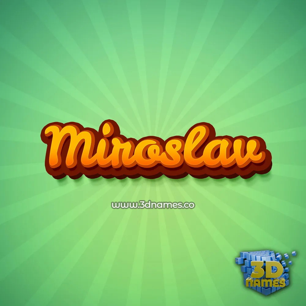 miroslav in Green Rays style - 3D name wallpaper