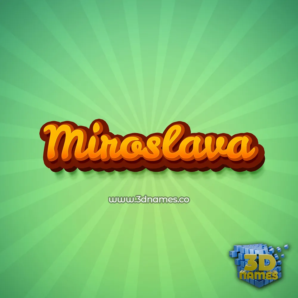 miroslava in Green Rays style - 3D name wallpaper