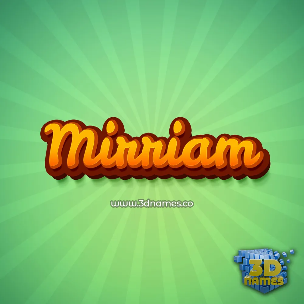mirriam in Green Rays style - 3D name wallpaper