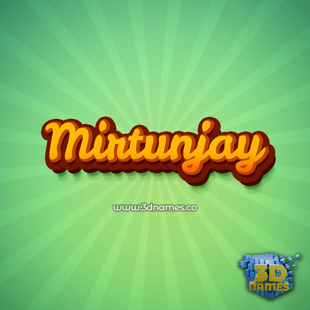 mirtunjay in Green Rays style - 3D name wallpaper