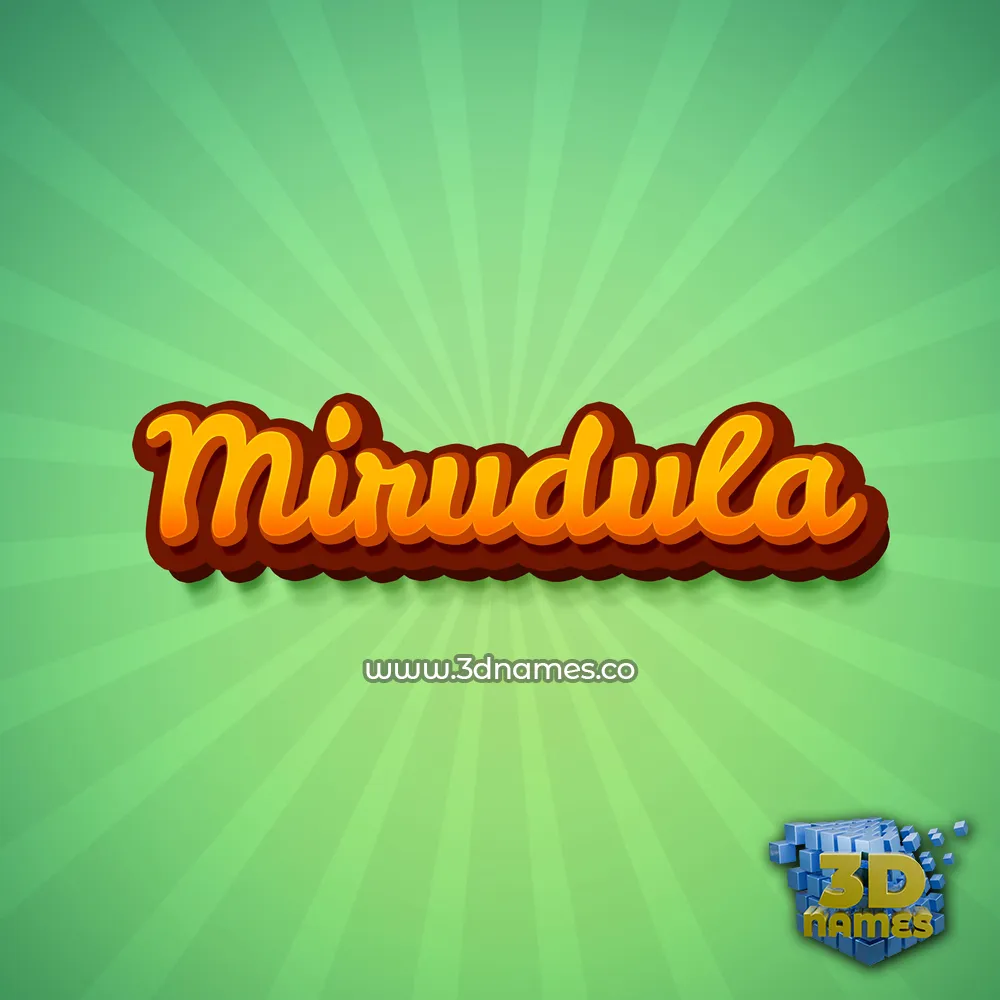 mirudula in Green Rays style - 3D name wallpaper
