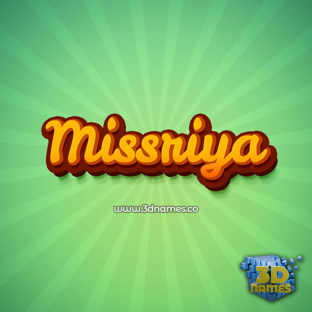 missriya in Green Rays style - 3D name wallpaper