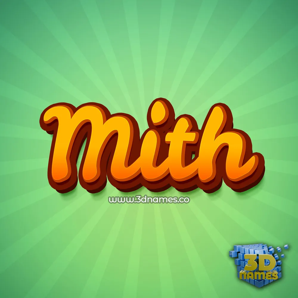 mith in Green Rays style - 3D name wallpaper