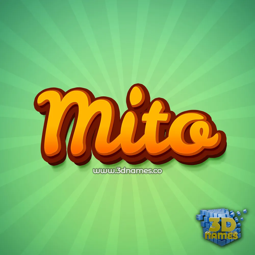 mito in Green Rays style - 3D name wallpaper