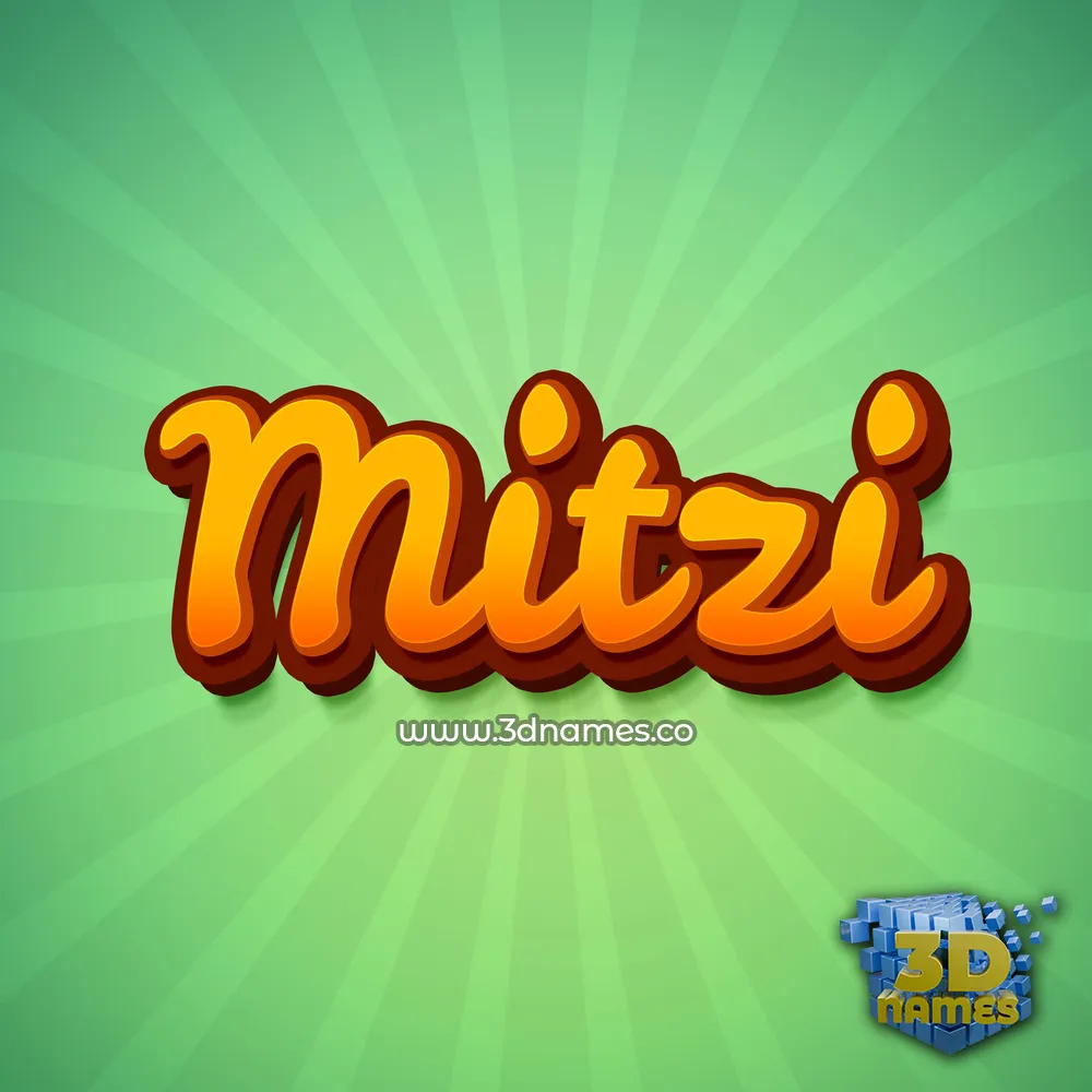 mitzi in Green Rays style - 3D name wallpaper