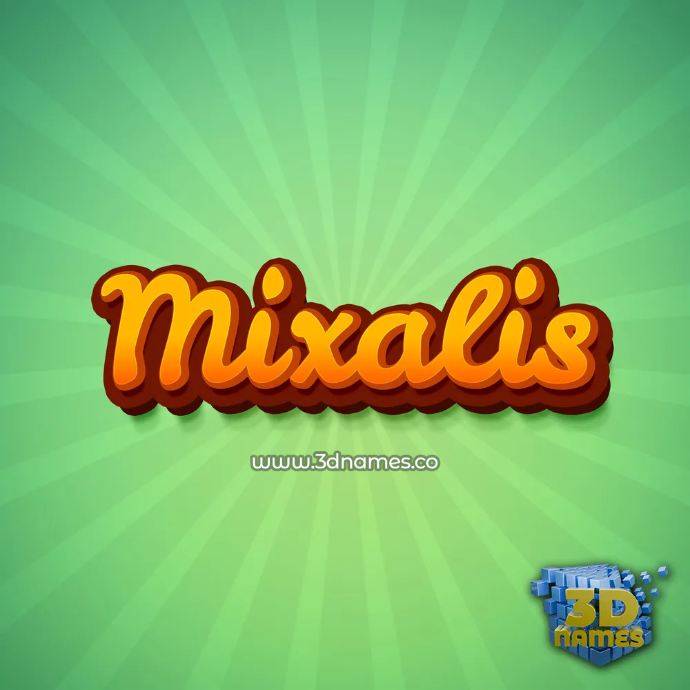 mixalis in Green Rays style - 3D name wallpaper