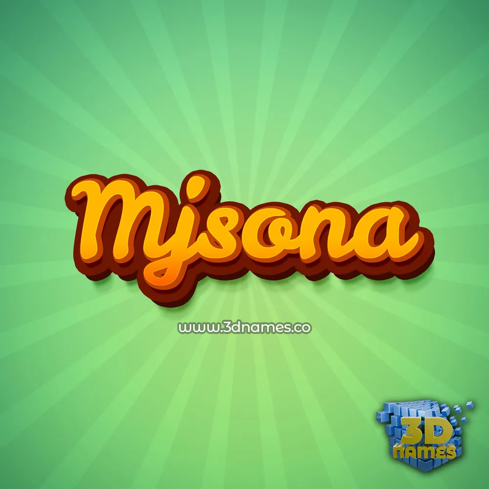 mjsona in Green Rays style - 3D name wallpaper