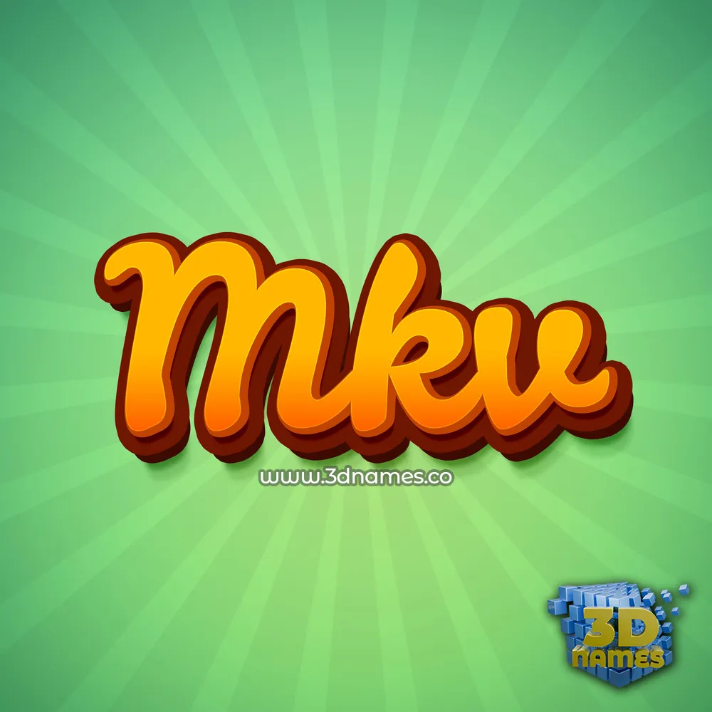 mkv in Green Rays style - 3D name wallpaper