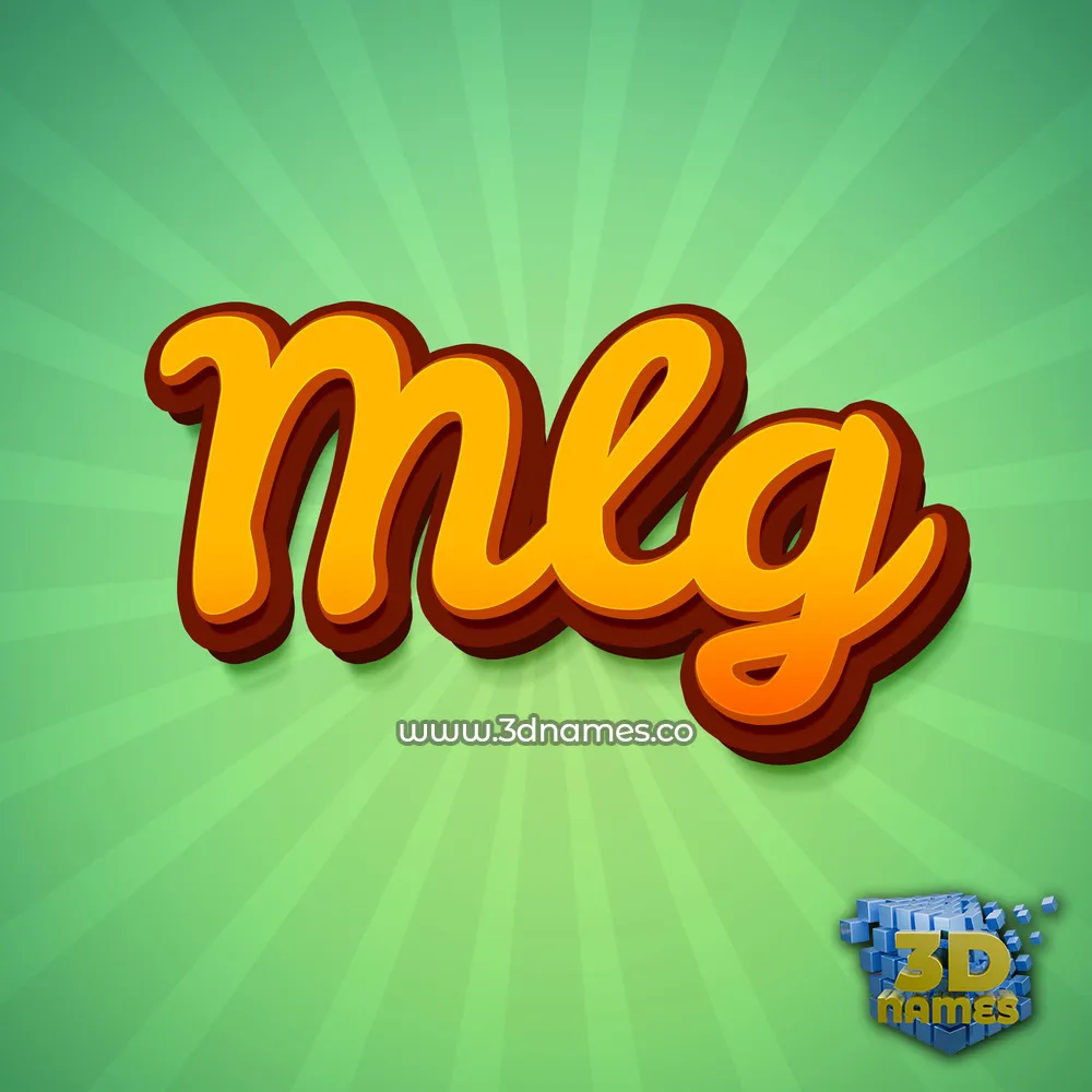 mlg in Green Rays style - 3D name wallpaper