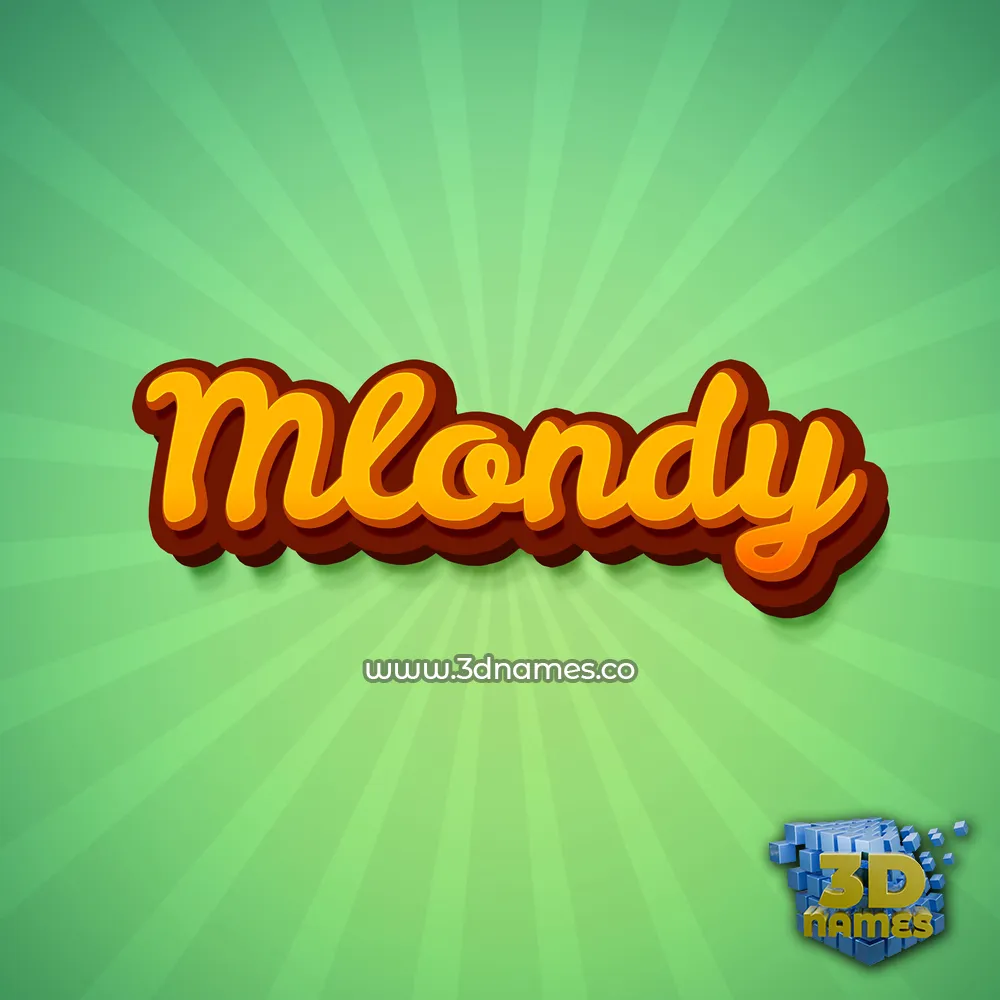mlondy in Green Rays style - 3D name wallpaper