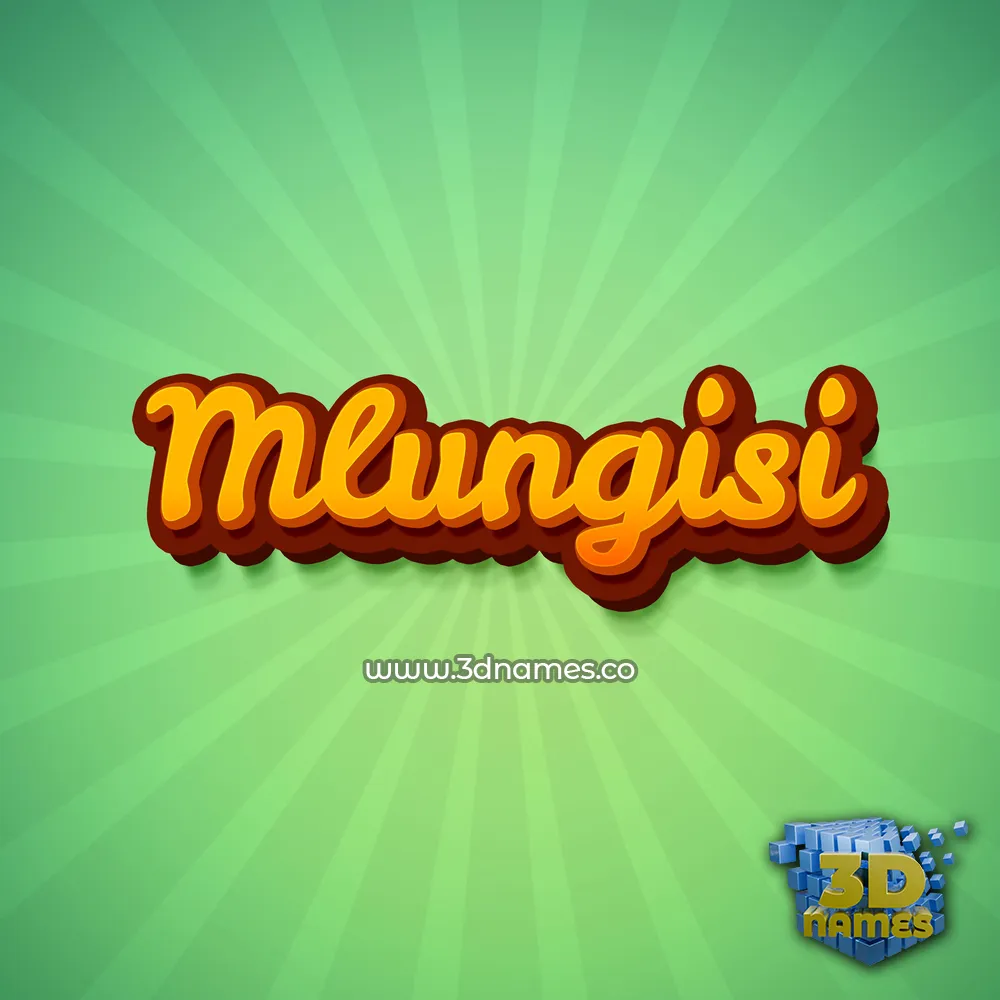 mlungisi in Green Rays style - 3D name wallpaper