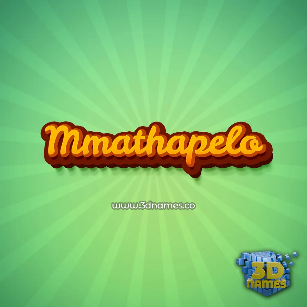 mmathapelo in Green Rays style - 3D name wallpaper