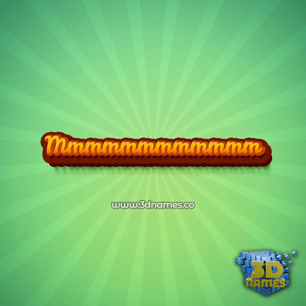 mmmmmmmmmmmm in Green Rays style - 3D name wallpaper