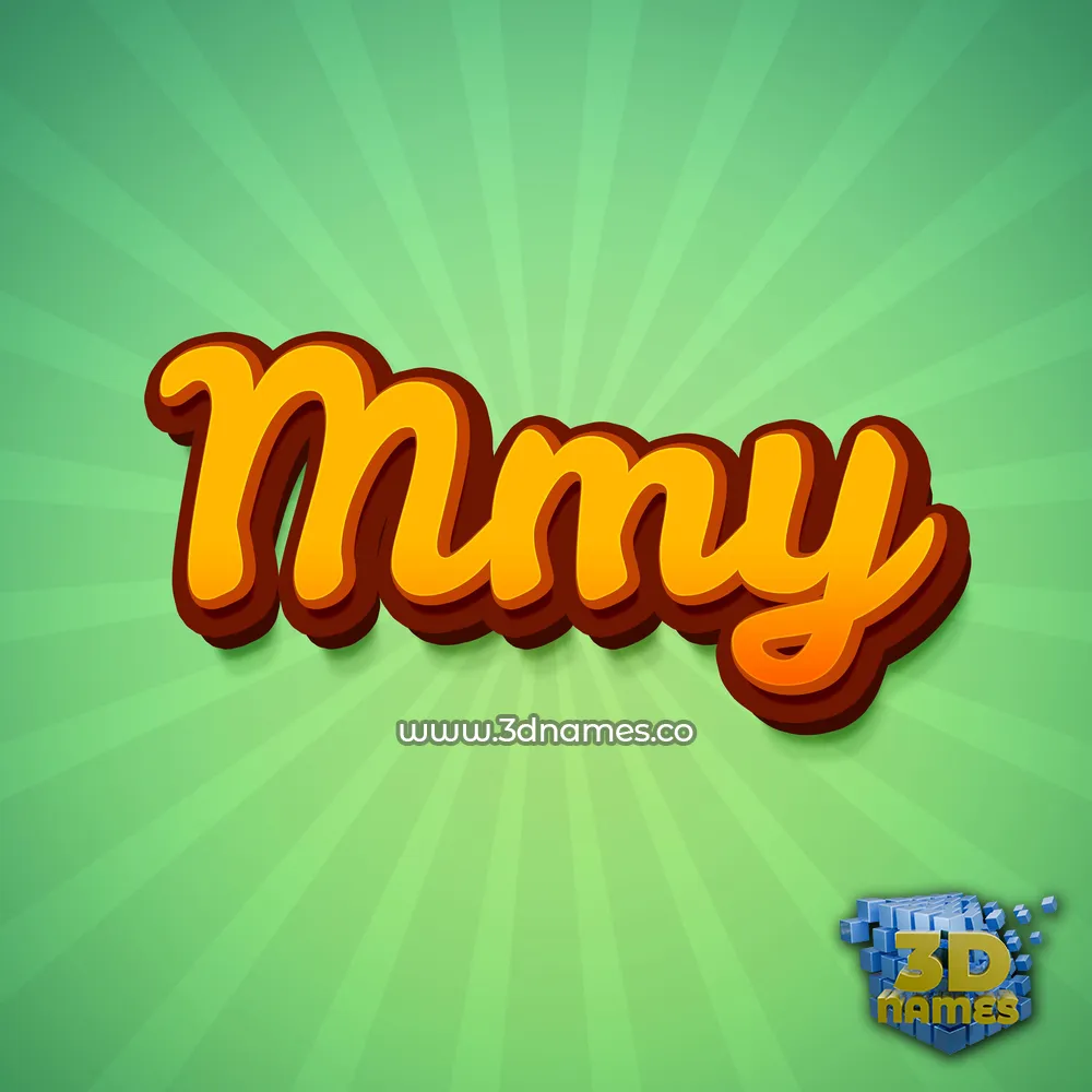mmy in Green Rays style - 3D name wallpaper