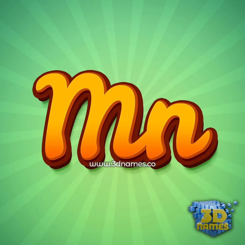 mn in Green Rays style - 3D name wallpaper