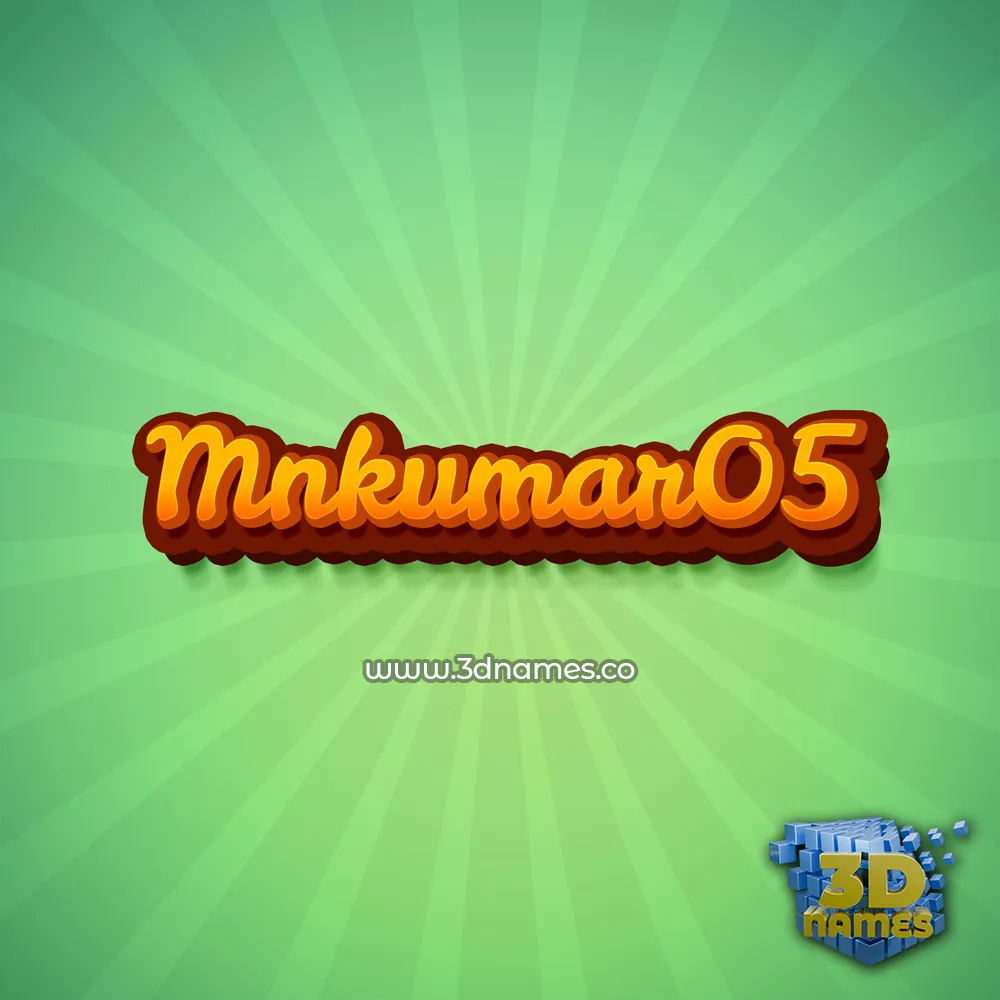 mnkumar05 in Green Rays style - 3D name wallpaper
