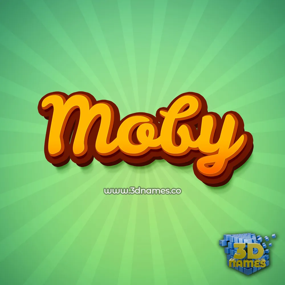 moby in Green Rays style - 3D name wallpaper
