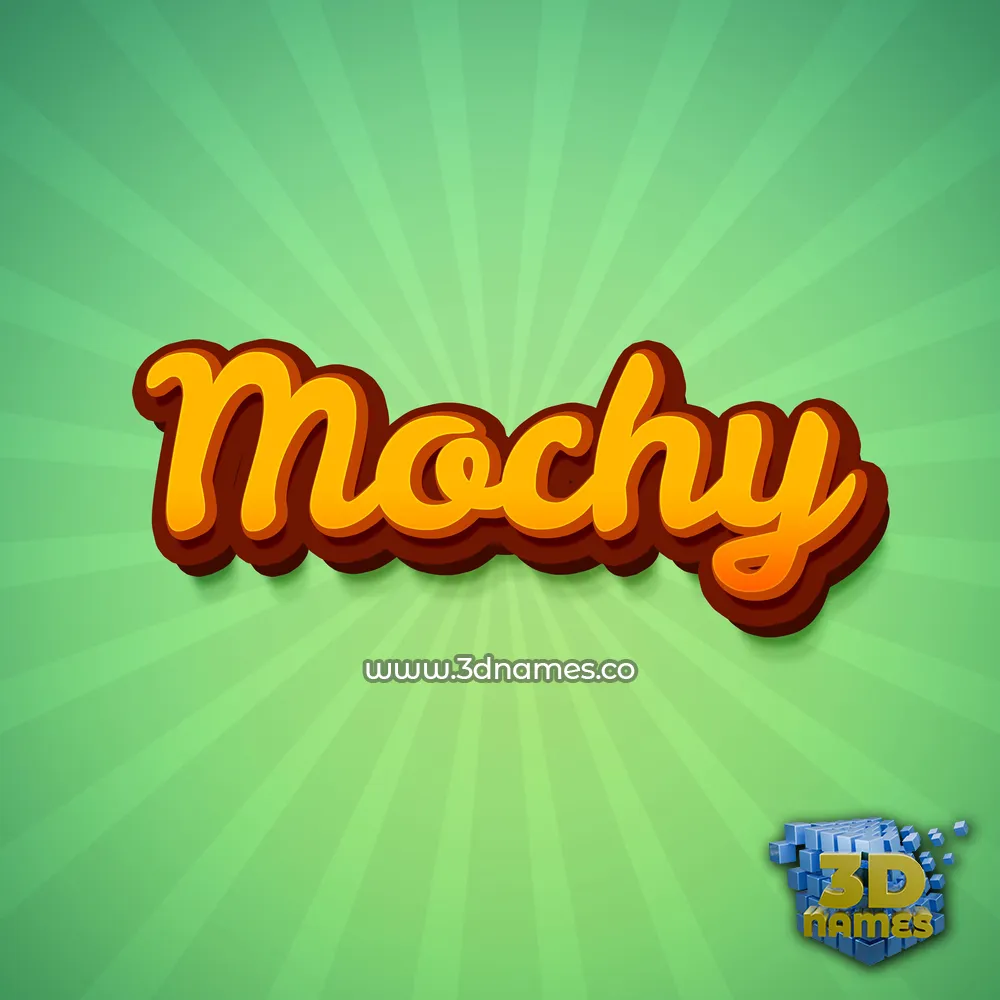 mochy in Green Rays style - 3D name wallpaper