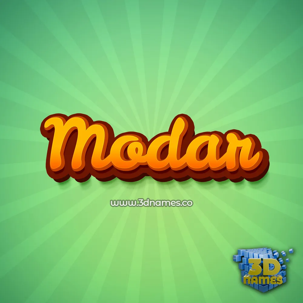 modar in Green Rays style - 3D name wallpaper