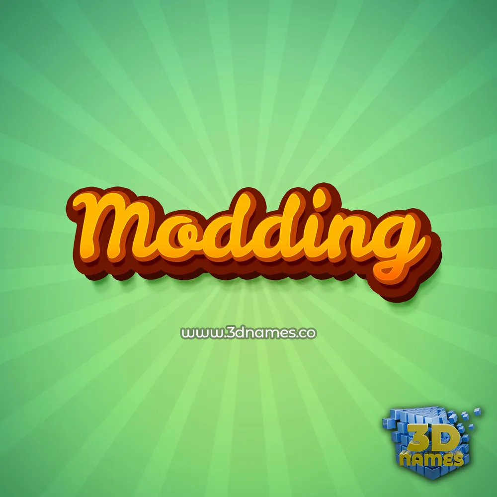 modding in Green Rays style - 3D name wallpaper