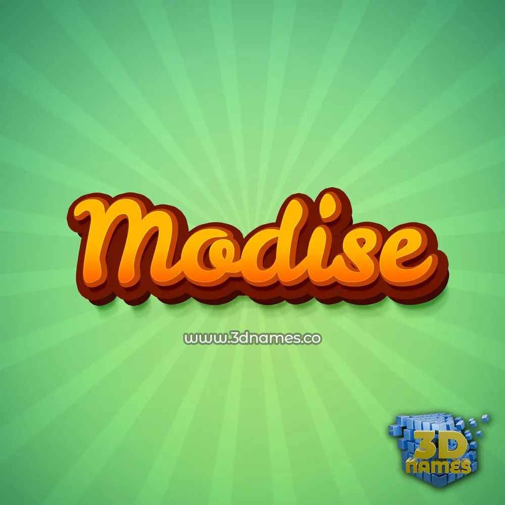 modise in Green Rays style - 3D name wallpaper