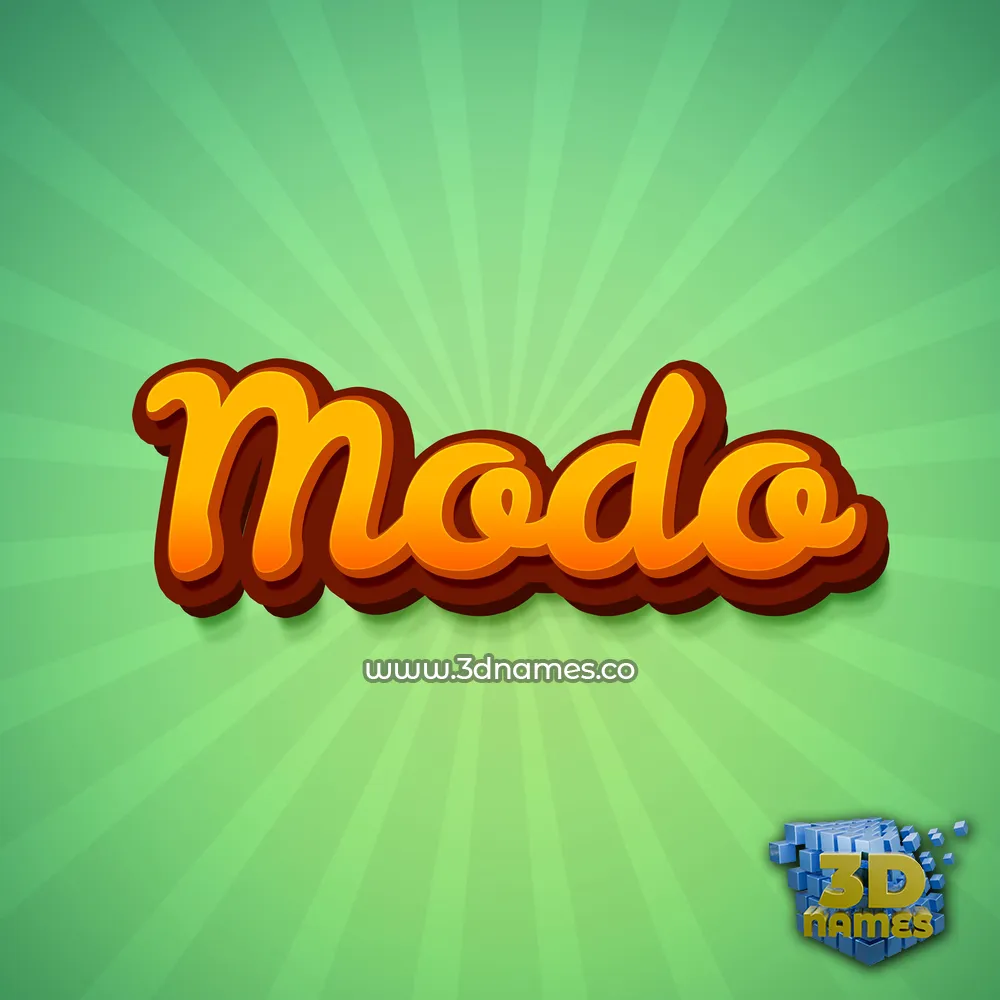 modo in Green Rays style - 3D name wallpaper