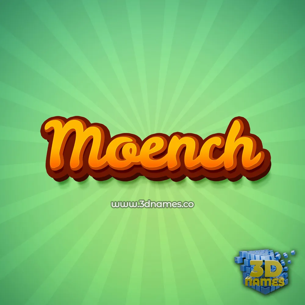 moench in Green Rays style - 3D name wallpaper