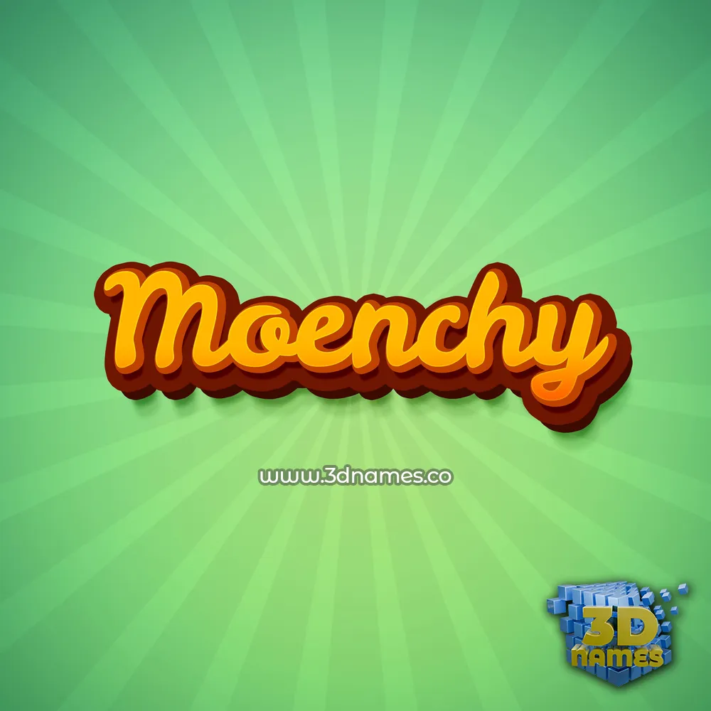 moenchy in Green Rays style - 3D name wallpaper
