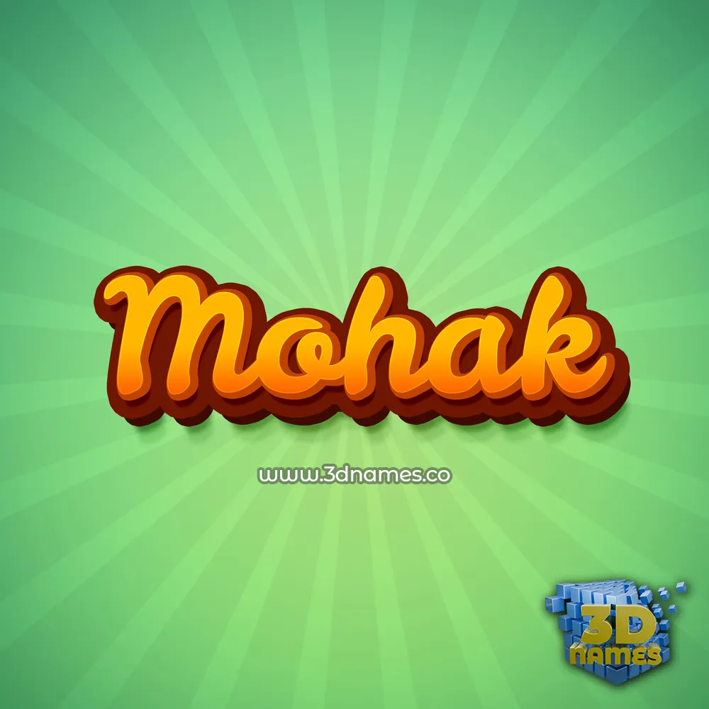 mohak in Green Rays style - 3D name wallpaper