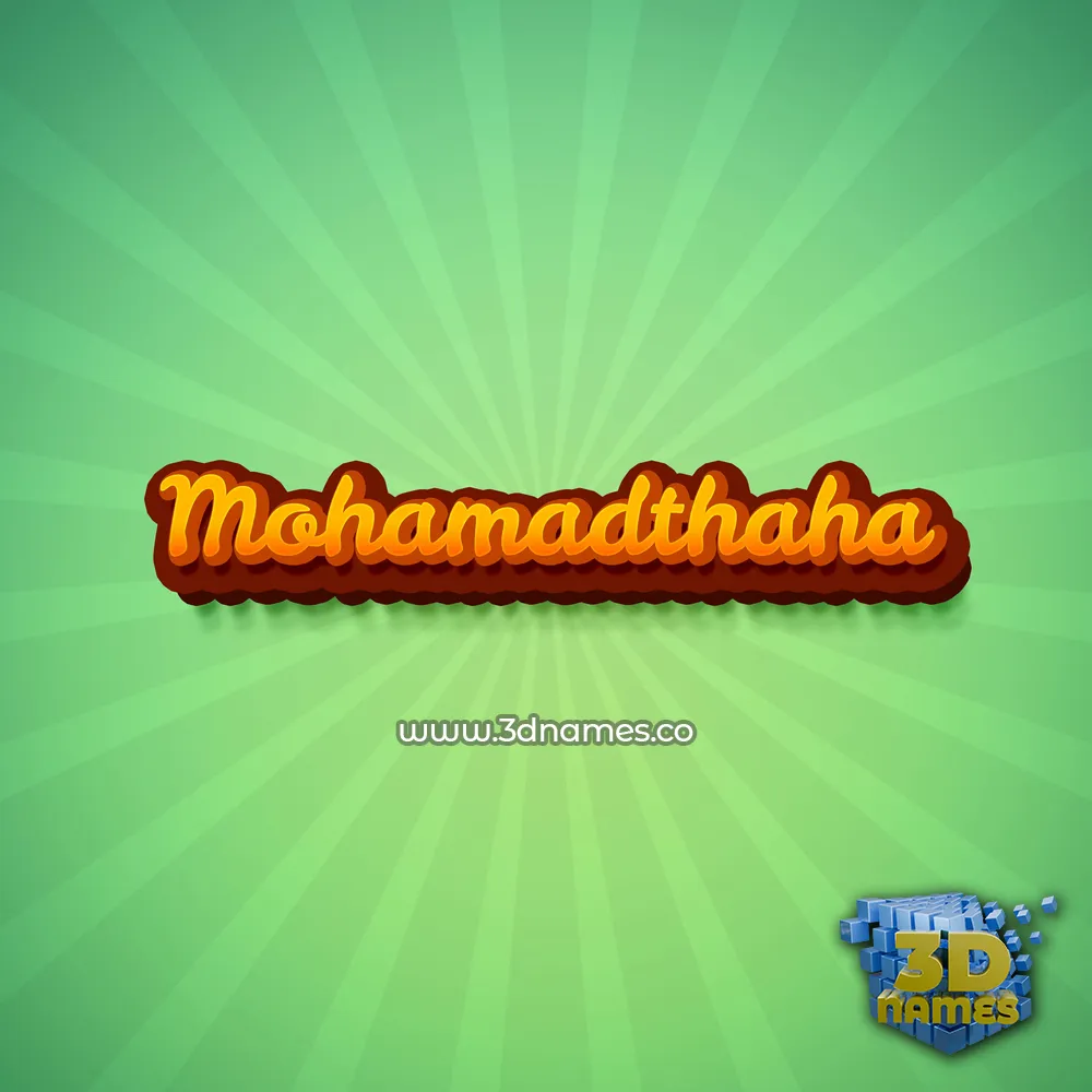 mohamadthaha in Green Rays style - 3D name wallpaper