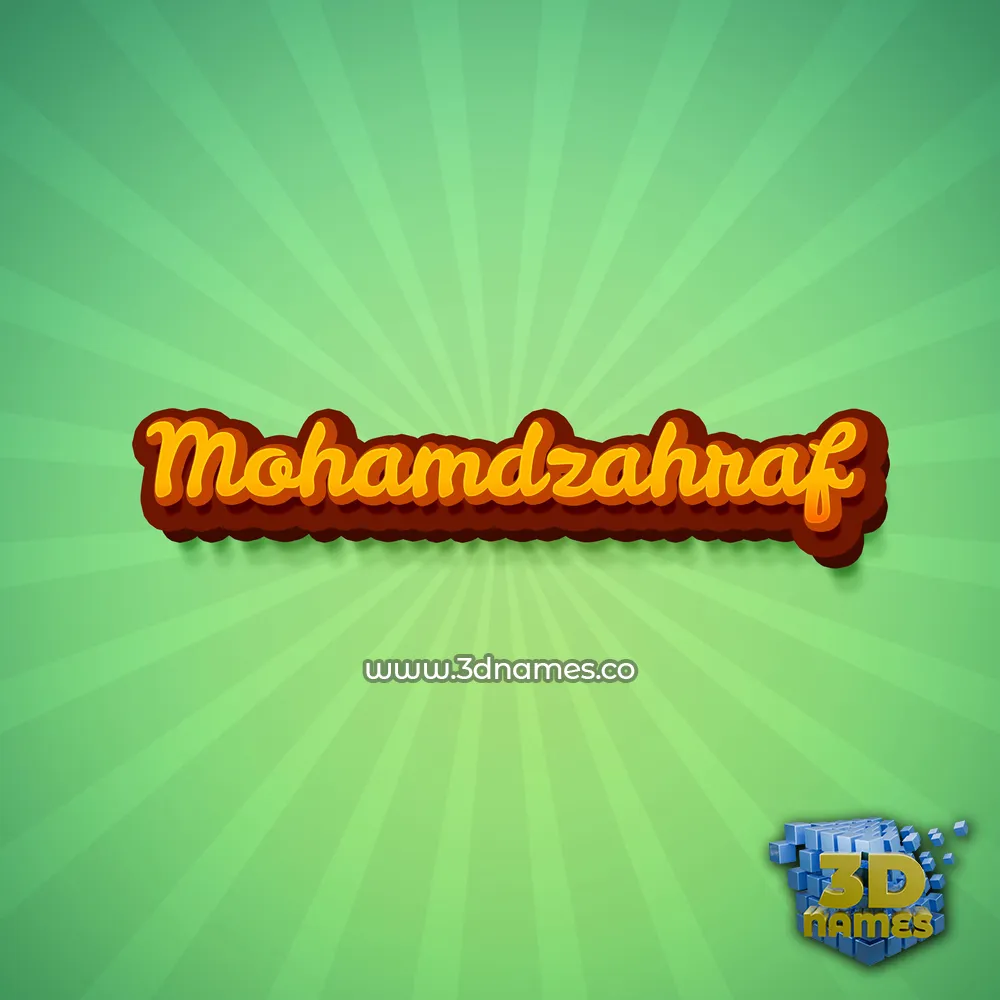 mohamdzahraf in Green Rays style - 3D name wallpaper