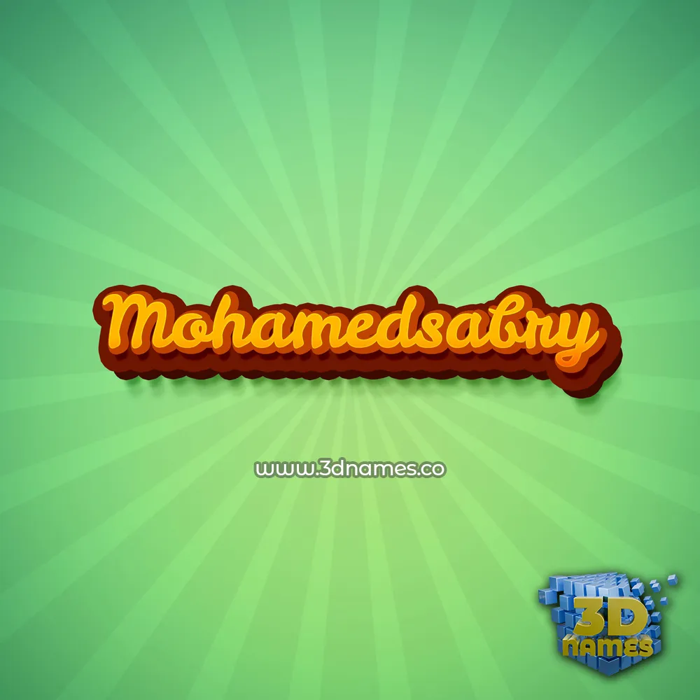 mohamedsabry in Green Rays style - 3D name wallpaper