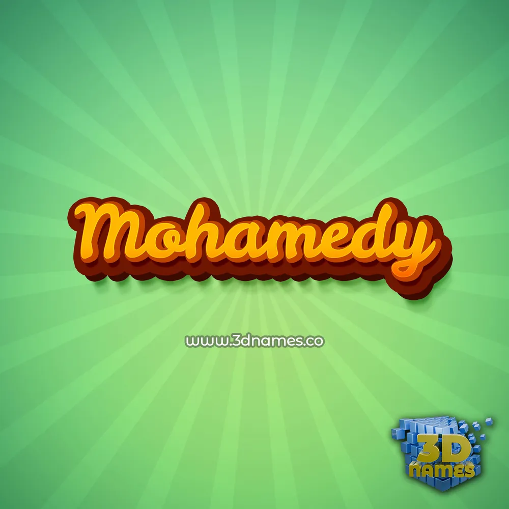 mohamedy in Green Rays style - 3D name wallpaper