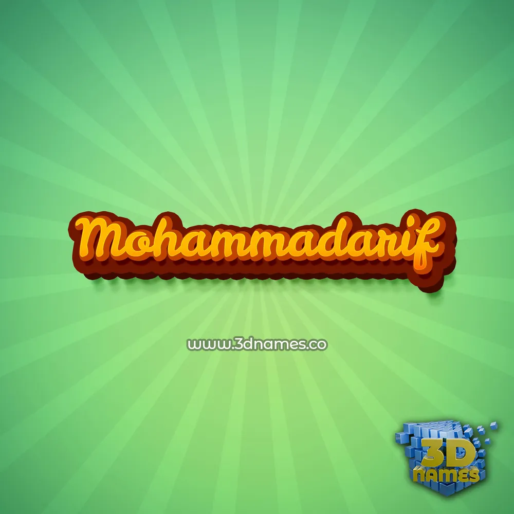 mohammadarif in Green Rays style - 3D name wallpaper