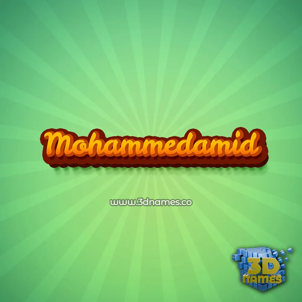mohammedamid in Green Rays style - 3D name wallpaper