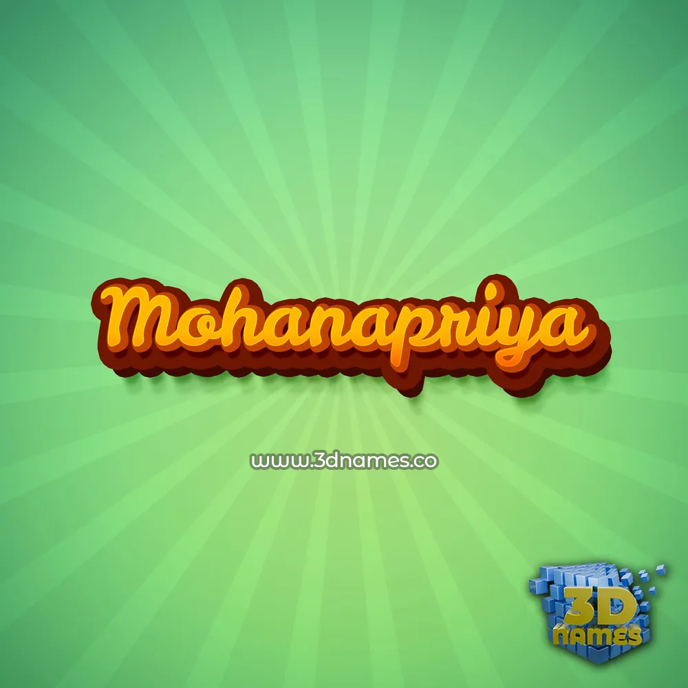 mohanapriya in Green Rays style - 3D name wallpaper