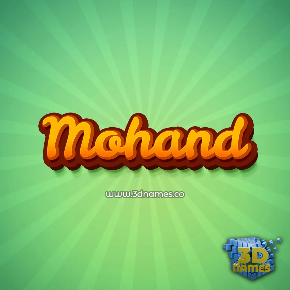 mohand in Green Rays style - 3D name wallpaper