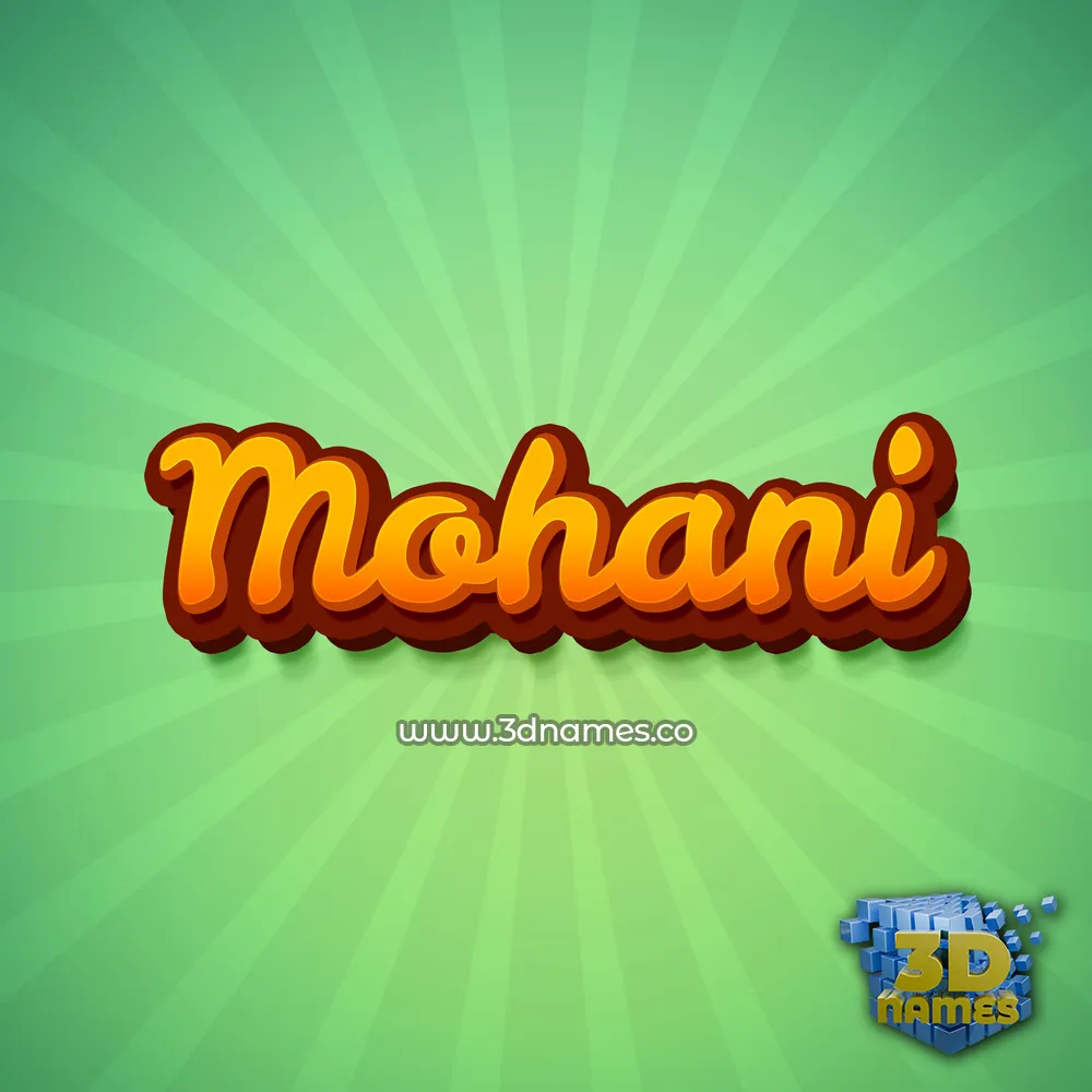 mohani in Green Rays style - 3D name wallpaper