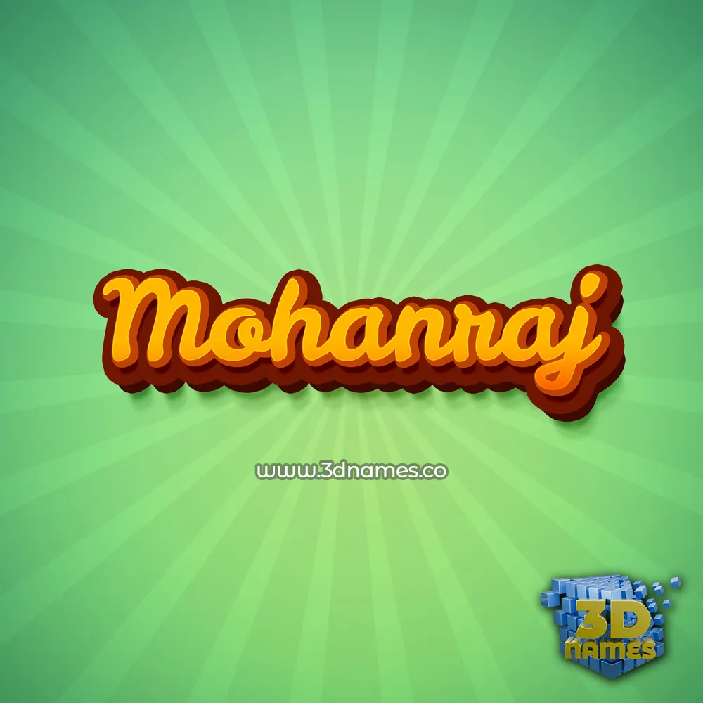 mohanraj in Green Rays style - 3D name wallpaper